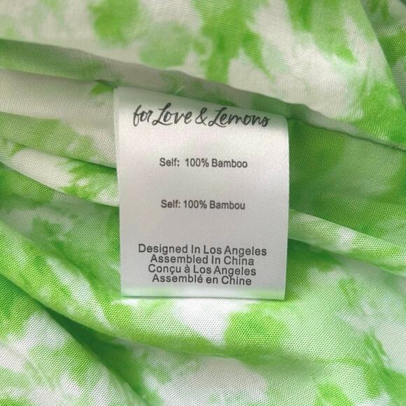 For Love and Lemons Devon Mini Skirt in Green Tie Dye - Picture 9 of 9